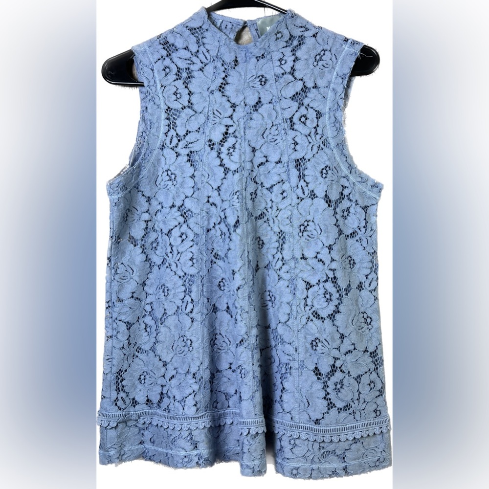 Maeve Size XS Sleeveless Dusk Lace Swing Tunic w/3 Button Back w/Keyhole…